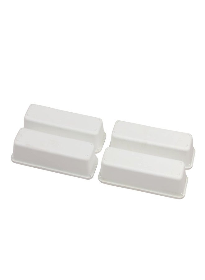 Cutting EDGE Plastic Setof 4 Interlocking Drawer Organizer for Cosmetics & Desk Storage Set, Divider or Separator Tray for Household, Kitchen & Office (White) - Image 4